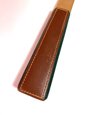 GUCCI希少ペーパーナイフ GUCCI paper knife Letter Openers brown gold leather Total 24cm