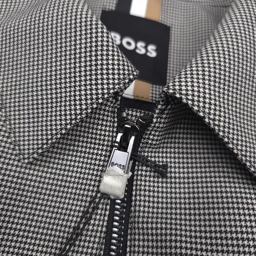 Hugo Boss C-Hanry-Wing Jacket Mens 40R Houndstooth Slim Fit Wool Full Zip NWT image 4