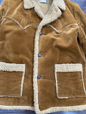 Vintage H Bar C Ranchwear Sherpa Lined Jacket Coat Western Cowboy