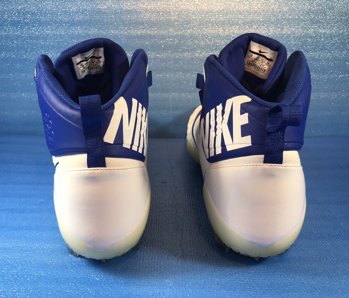 Nike Force‎ Savage Pro Football Cleats Mens Size 18 White Blue 918346-140 Shoes Nike Force Savage Pro 2 Football Cleats Size | Mercari main image 3