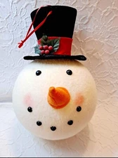 Snowman Head Christmas Tree Ornament Tree Topper