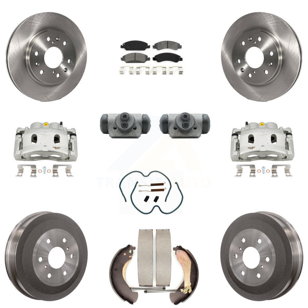 Front Rear Brake Caliper Rotor Drum Pad Shoe Cylinder Kit for 1500 Models