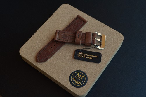 24 mm Cinturino artigianale Pam Italy 24/24 Handmade Strap Band Vintage Leather - Picture 13 of 16
