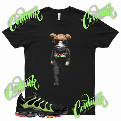 SAVAGE BEAR T Shirt for N VaporMax Plus Ember Glow Electric Green Kumquat 