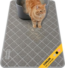 Cat Litter Mat Litter Trapping Mat, Premium Durable PVC Grid Mesh with Scatter