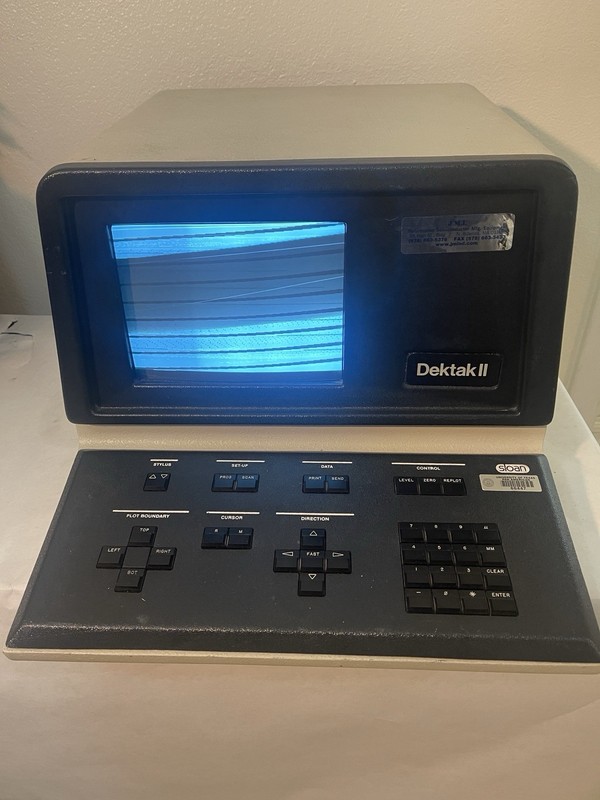 Sloan Dektak II Stylus Profilometer Controller Powers On - Monitor Lines- As Is