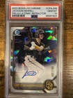 JACKSON MERRILL 2022 BOWMAN CHROME PROSPECTS ATOMIC REFRACTOR AUTO /100 PSA 10