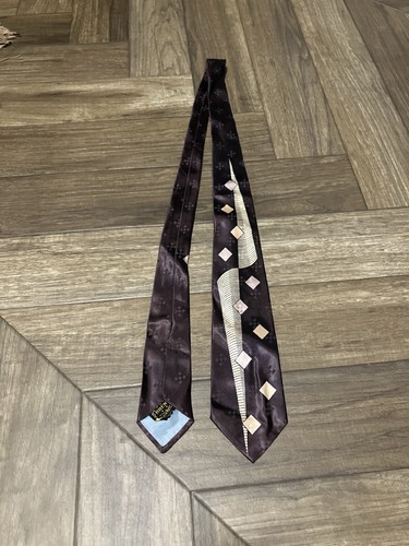 Vintage 40er 50er Brent Acetat Krawatte Atomic Geometrisch 