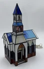 Tiffany Style Lamp Stained Glass Church Light Vintage Collectible