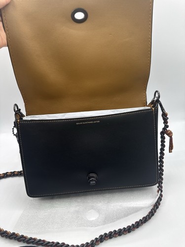 Bolso de Hombro Coach Dinky Cadena Negro Modelo NºDK20215 NUEVO CON ETIQUETAS - Imagen 11 de 22