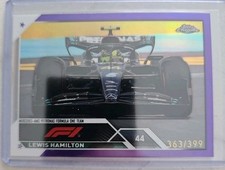 Lewis Hamilton 2023 Topps Chrome Formula 1 F1 Cars Purple 177/399 [dbi20