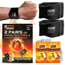 Heated Wristbands Hand Heaters 8+Hrs Warmers 2 Pack Winter Hand & Foot Warmers