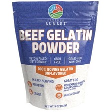 Divided Sunset, Unflavored Beef Gelatin Powder, 5 oz 142 g , Free Shipping....