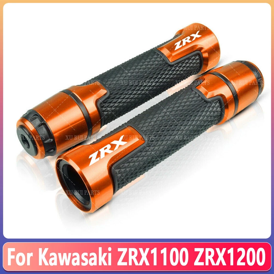 For Kawasaki ZRX1100 ZRX1200 7/8" 22mm 24mm Handlebar Handle Grips End Caps Foto 2 de 4