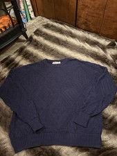 Vintage Bass Sweater Men's XL Blue 100% Cotton USA Made