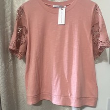 Notations Women s XL Pink Solid Crew Neck Pul...
