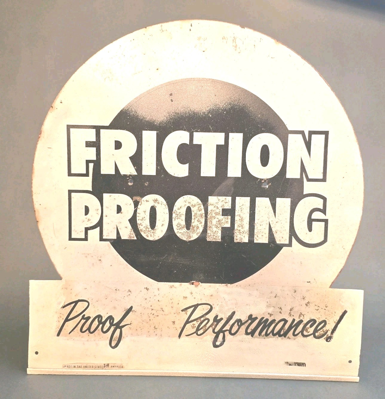 Vintage Wynn's Friction Proofing Tin Sign  21" X 20"