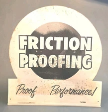 Vintage Wynn's Friction Proofing Tin Sign  21" X 20"