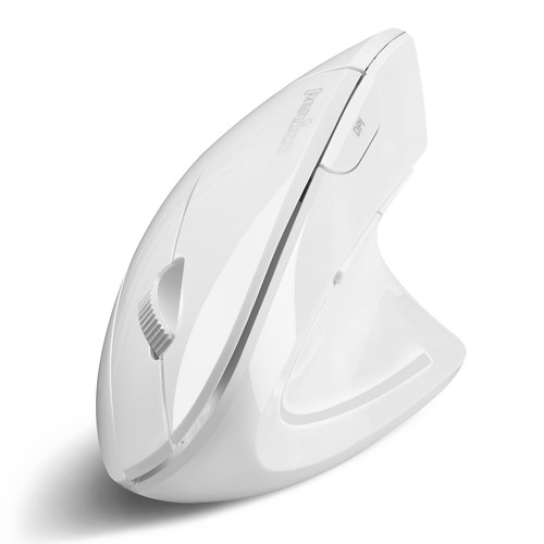 PERIMICE-813W Bluetooth Vertical Mouse - Wireless 3-in-1 Multi-Device Spec - ...