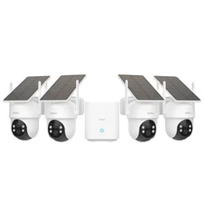 2K QHD 3.0-MP Dual-Band Wi-Fi® Outdoor AI-Smart Solar Security Camera Kit...