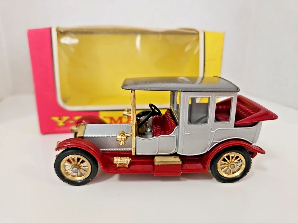 Matchbox Y7 1912 Rolls Royce Models of Yesteryear Silver & Red 1:48 Diecast - Image 2 of 4