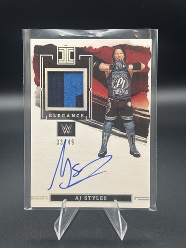 2023 Panini Impeccable WWE AJ Styles Elegance Memorabilia Auto /49 