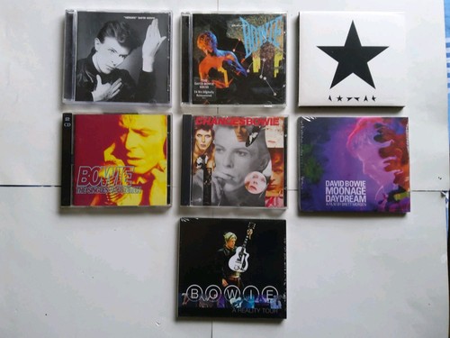 DAVID BOWIE - Job Lot Bundle of 7 CD albums (2 new & sealed) - Foto 1 di 8