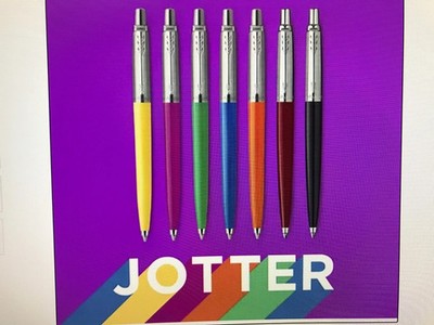 Parker Jotter Original Ballpoints ''Set of 7 Pens'' Black Ink Made in France New