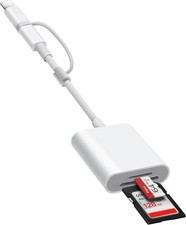 SD Card Reader for iPhone, SD Card Adapter with Lightening  USBC Dual-Connector