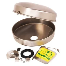 Bradley S45-2396 Retrofit Dust Cover W/Bowl, Stainless Steel, Silver, For Use