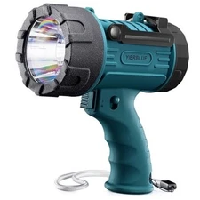  Rechargeable Spotlight Flashlight IP67 Waterproof with 200,000 Lumen LED, 12 