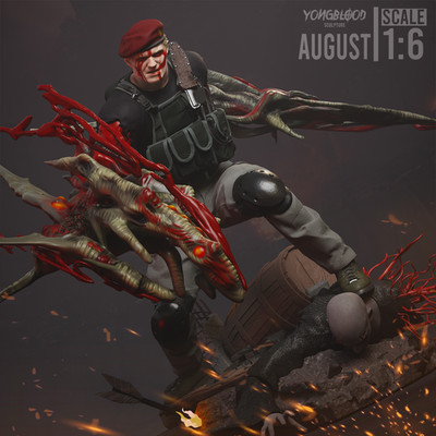 Jack Krauser Figurine Resident Evil Hand Painted Model / DIY Kit 16 pcs