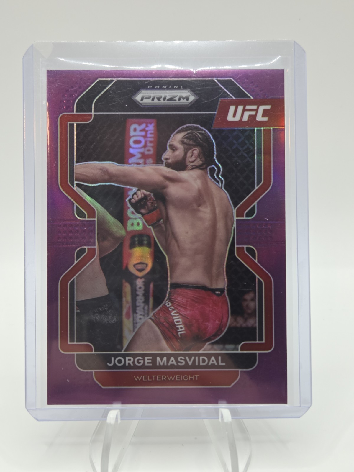 2022 Panini Prizm UFC Jorge Masvidal #116 Purple Prizm /149