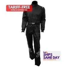 Zamp ZAMR010003XXL Black 2XL Fire Retardant Cotton Driving Suit SFI 3.2A/1 
