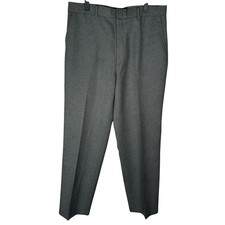 Vtg Levis Action Slacks Mens Dress Pants Size 36x30 Gray Polyester Classic