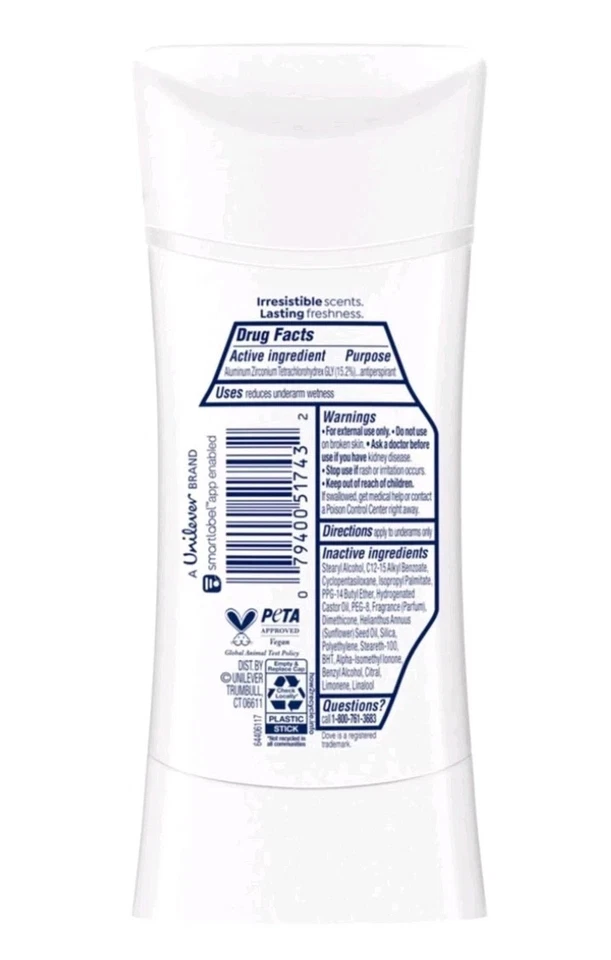 Дезодорант-антиперспирант Dove Pepper Mint Bark праздничный ограниченный выпуск (2 УПАКОВКИ) - Изображение 3 из 3