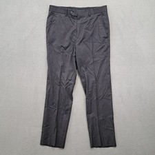 Brooks Brothers Fitzgerald Charcoal Wool Blend Dress Pants Mens Measures 32x29