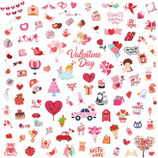 214 Pcs Valentines Themed Temporary Tattoos Valentine Decorations Party Favors T