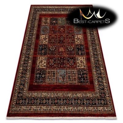 Orientalische NATURWOLLE Teppiche ''KESHAN'' Vintage Ethno Orientalisch Terrakotta / Beige