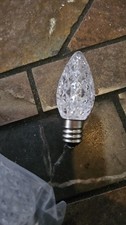 Lot Of 25 C7 Clear White Faceted Christmas Light Bulbs LED Retro Fit Dimmable