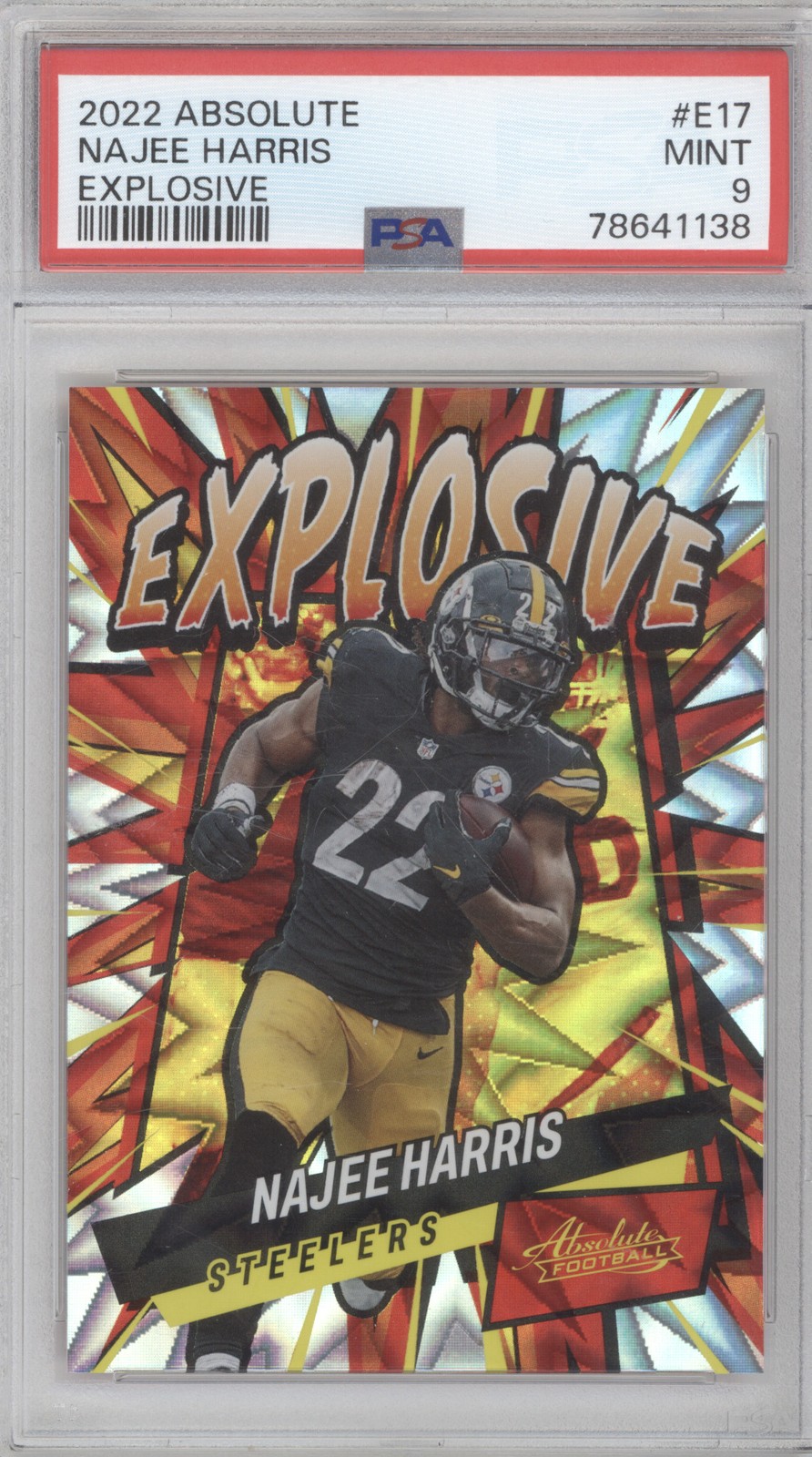 2022 Panini Absolute #E17 Najee Harris Explosive PSA 9