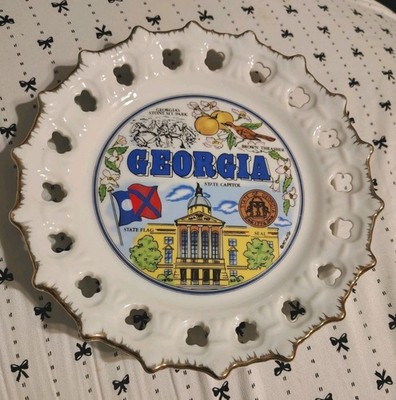Vintage Georgia  Souvenir 8 3/8'' Decorative Collector State Plate