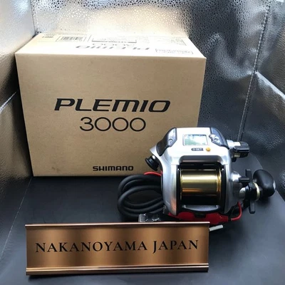 Moulinet électrique Shimano 15 Premio 3000 poignée droite noir câble de pêche... - Photo 1/4