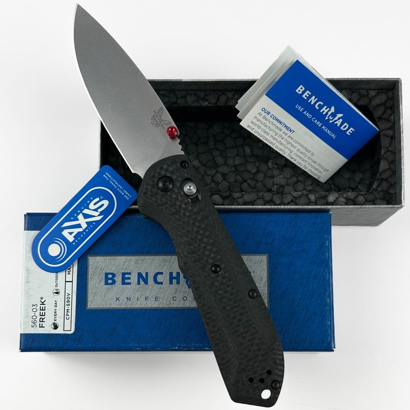 Benchmade Freek Folding Knife 560-03 CPM-S90V blade steel Carbon Fiber Handle