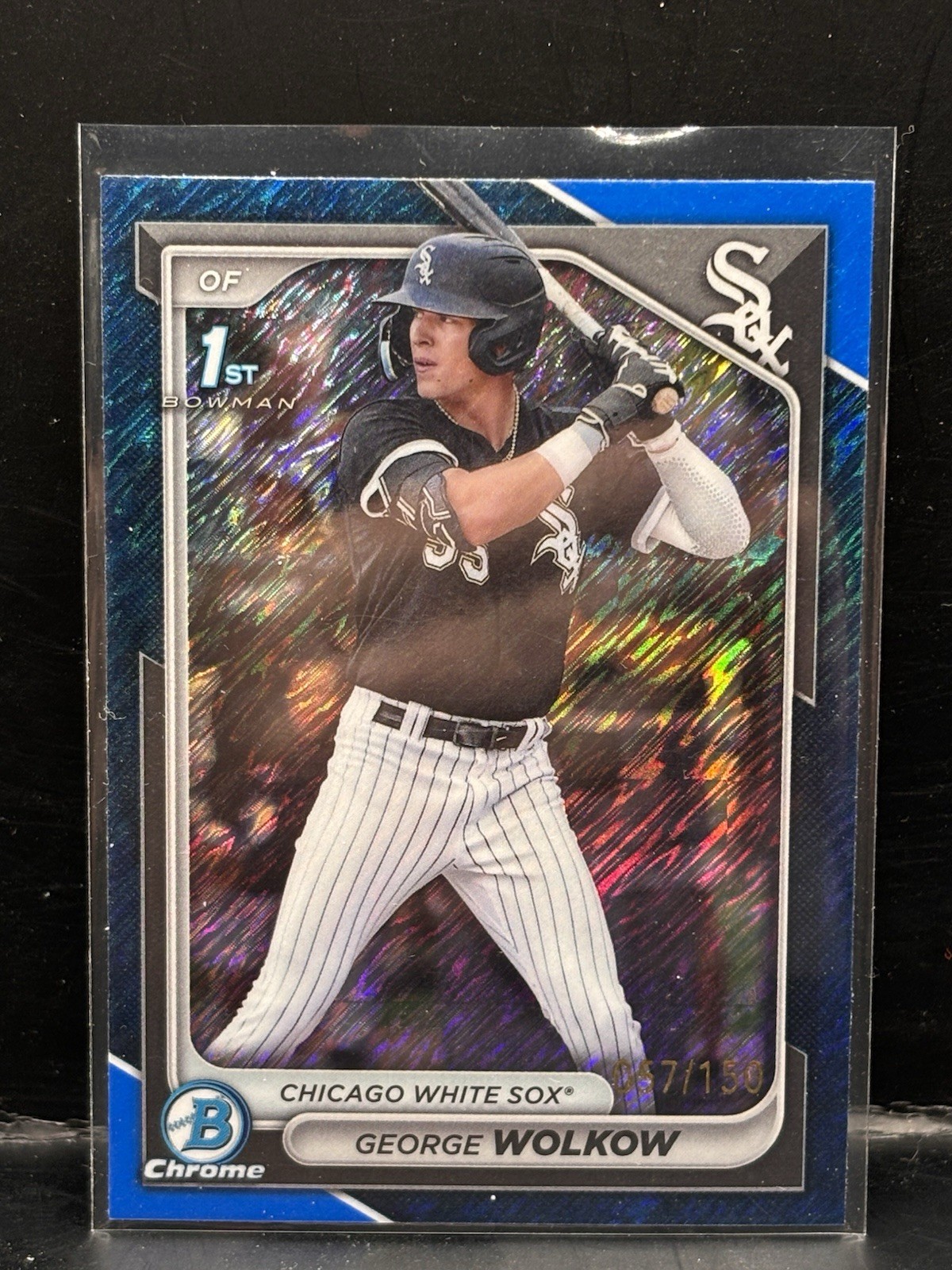 George Wolkow 2024 Bowman #BCP-144 Chrome Prospects Blue Refractor /150