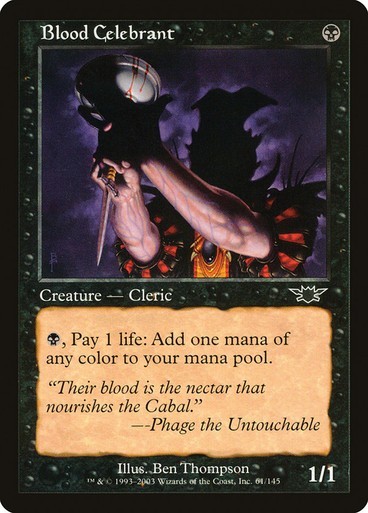 Blood Celebrant NM/M Legions Black Cleric Mtg Magic English Regular