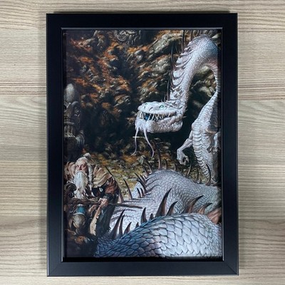 PAUL BONNER GERAHMTE KUNST PULP SCI-FI FANTASY KLASSIKER LINDWURM TRUDVANG CHRONIKEN