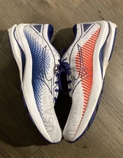 Mizuno Wave Rider 25 Sneakers Men’s 9 US Patriotic White Blue Red