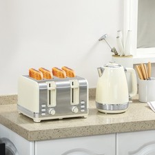 Wasserkocher- und Toaster-Set, 1,7 Liter, 2200 Watt, Filter, 4-Schlitz-Toaster