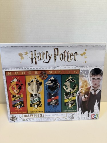 HARRY POTTER HOUSE SIGILS 1000 PC. PUZZLE SEALED GO GAMES Rare Early 2000’s DS